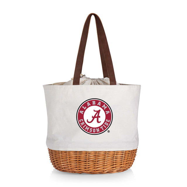 Alabama Crimson Tide Coronado Canvas and Willow Basket Tote