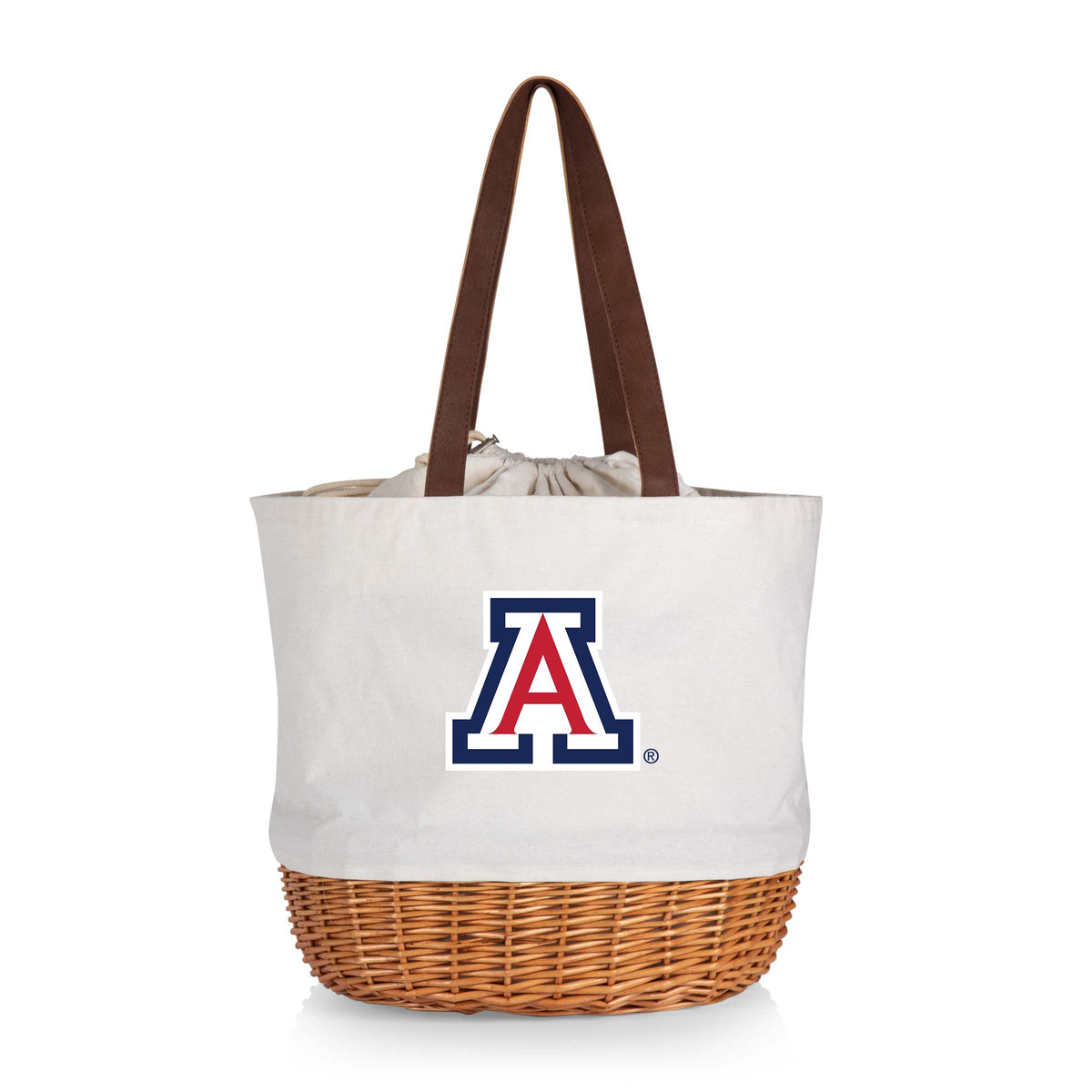 Arizona Wildcats Coronado Canvas and Willow Basket Tote