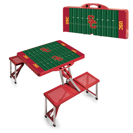 USC Trojans Portable Folding Picnic Table with Seats