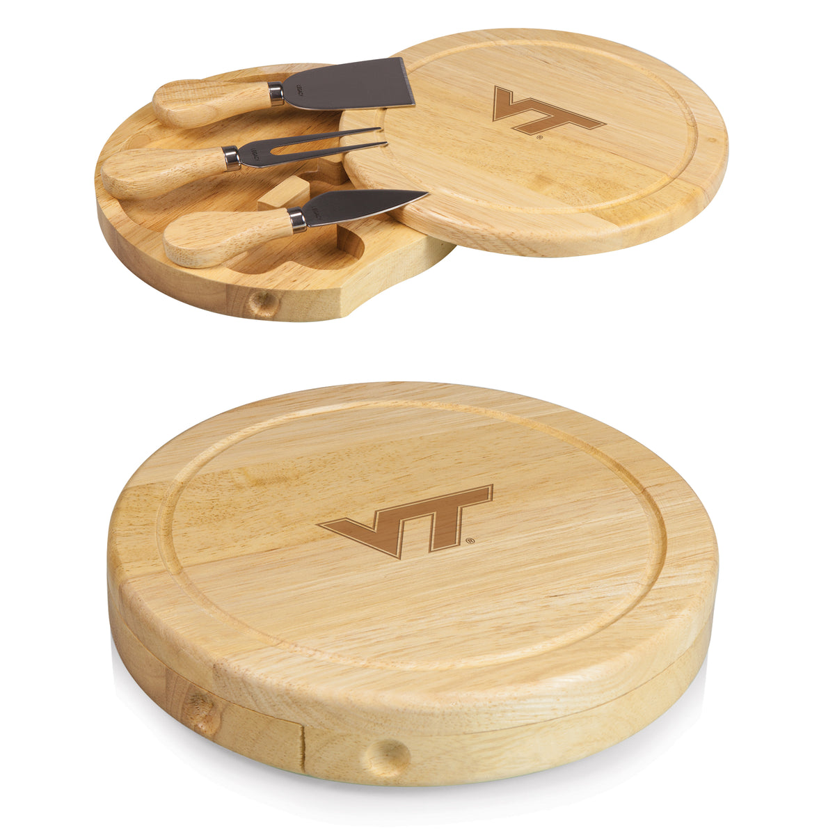 Virginia Tech Hokies Brie Cheese Cutting Board & Tools Set