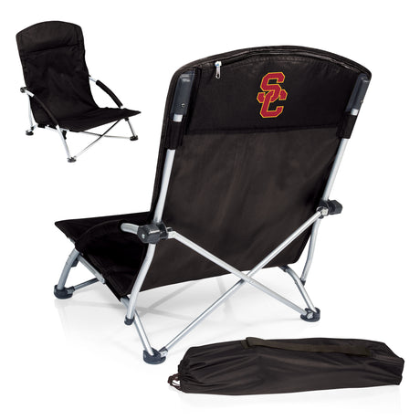 USC Trojans Tranquility Beach Chair with Carry Bag - Black