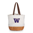 Washington Huskies Coronado Canvas and Willow Basket Tote