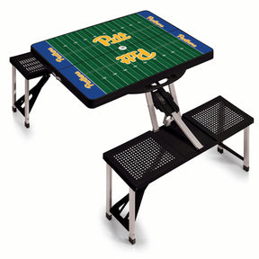 Pittsburgh Panthers Picnic Table Portable Folding Table with Seats - Football