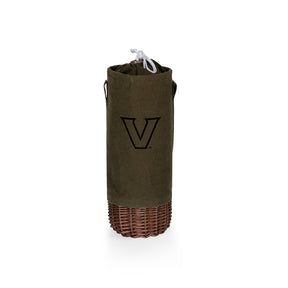 Vanderbilt Commodores Malbec Insulated Canvas and Willow Wine Bottle Basket