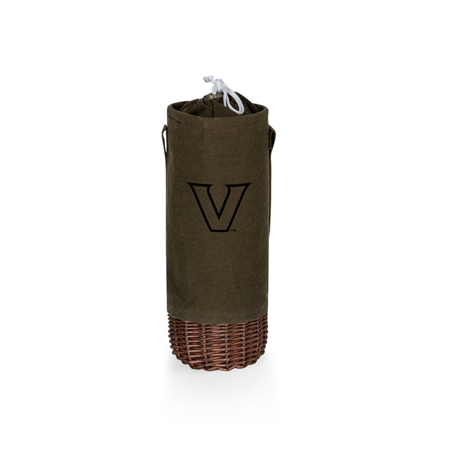 Vanderbilt Commodores Malbec Insulated Canvas and Willow Wine Bottle Basket