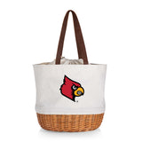 Louisville Cardinals Coronado Canvas and Willow Basket Tote
