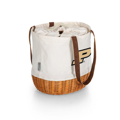 Purdue Boilermakers Coronado Canvas and Willow Basket Tote