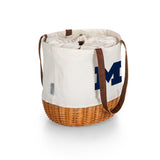 Michigan Wolverines Coronado Canvas and Willow Basket Tote