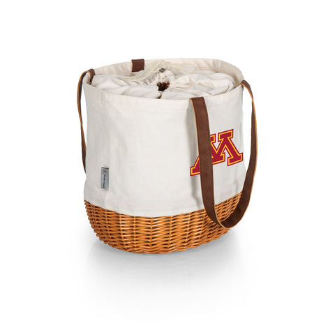 Minnesota Golden Gophers Coronado Canvas and Willow Basket Tote