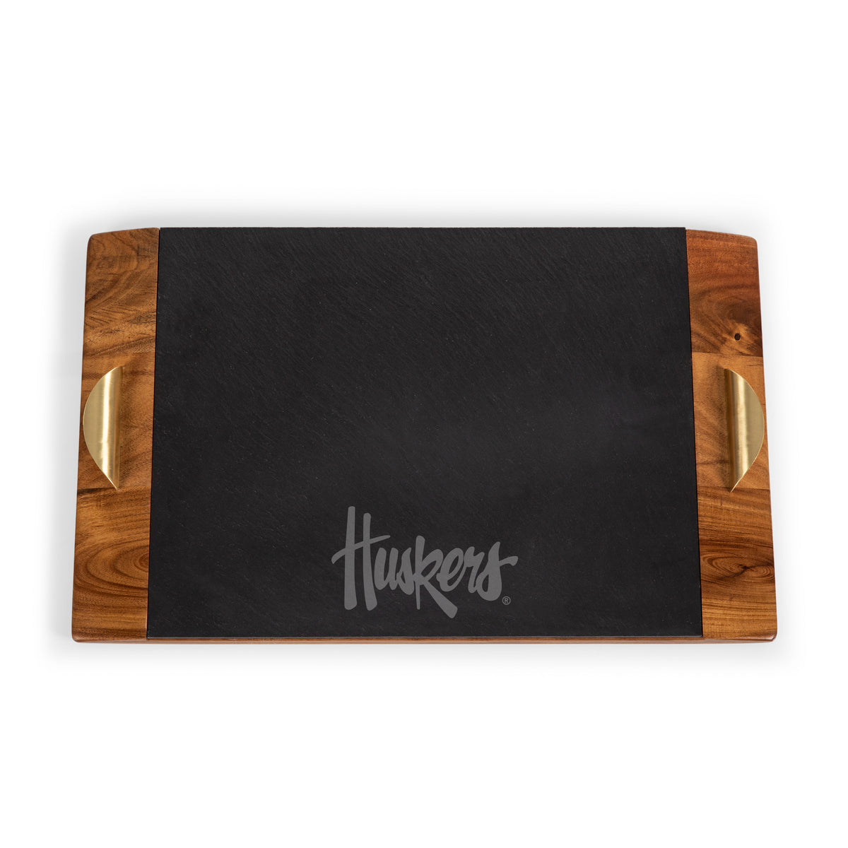 Nebraska Huskers Covina Acacia and Slate Serving Tray