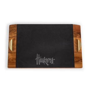 Nebraska Huskers Covina Acacia and Slate Serving Tray