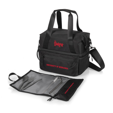 Nebraska Huskers Eco-Friendly Recycled Lunch Bag Cooler with Utensils