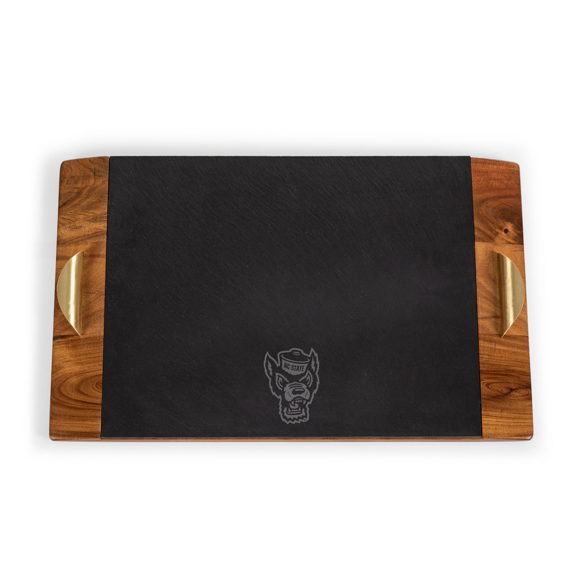 NC State Wolfpack Covina Acacia and Slate Serving Tray