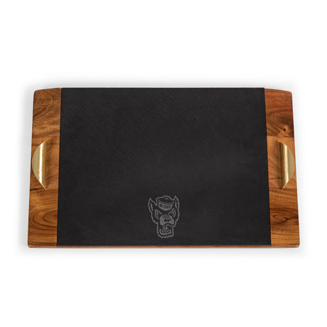 NC State Wolfpack Covina Acacia and Slate Serving Tray