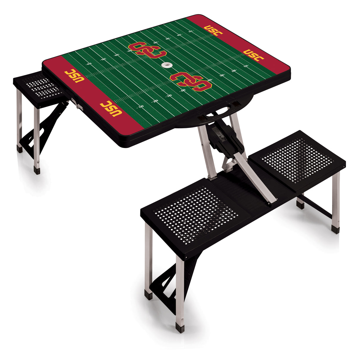 USC Trojans Portable Folding Picnic Table with Seats