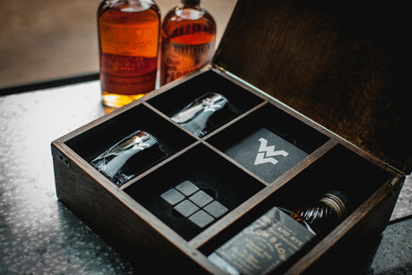 West Virginia Mountaineers Whiskey Box Gift Set
