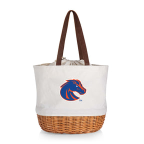 Boise State Broncos Coronado Canvas and Willow Basket Tote