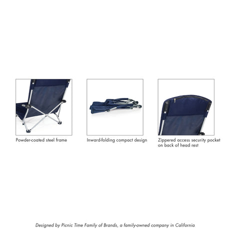 USC Trojans Tranquility Beach Chair with Carry Bag - Black